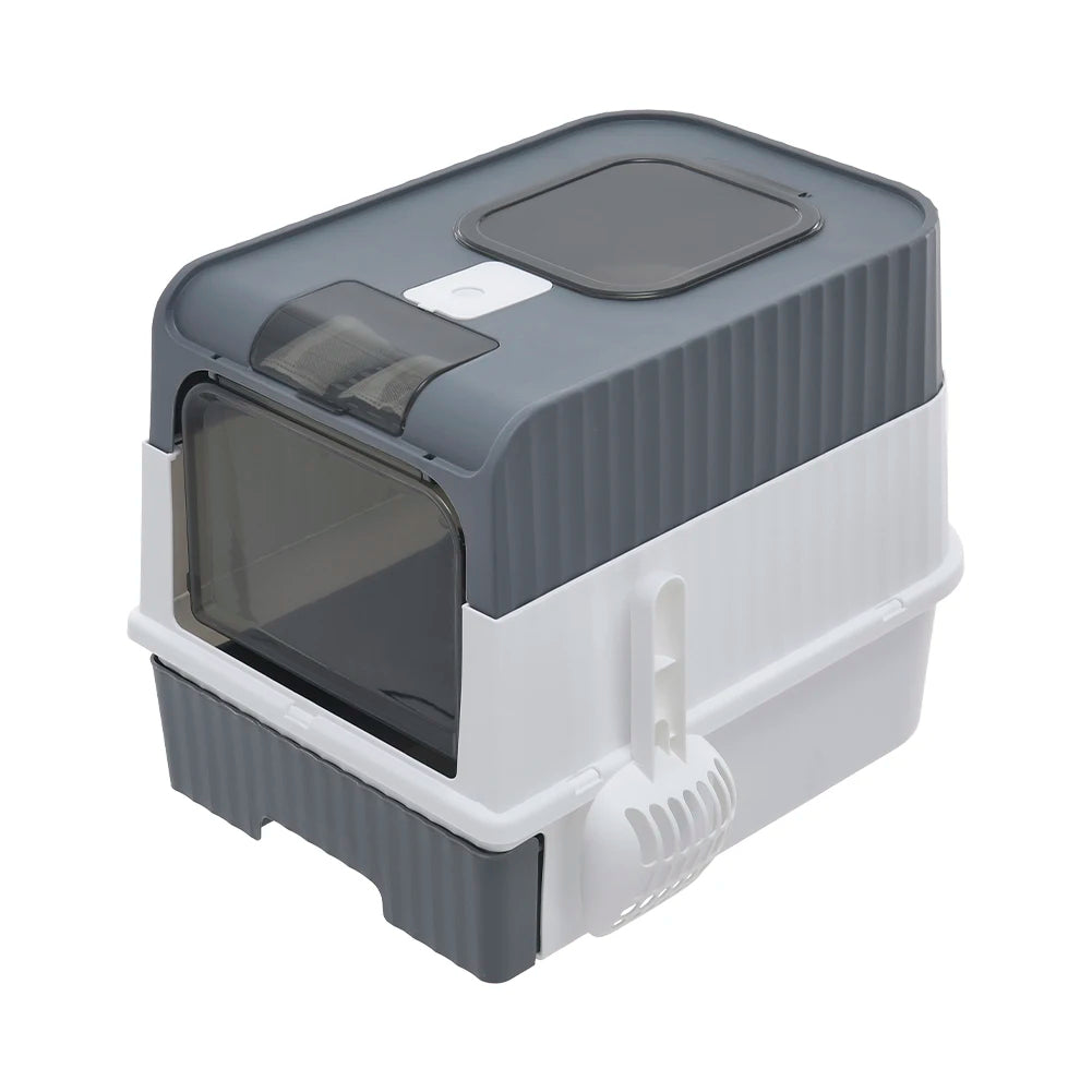 Cat Litter Box Odor Control Easy Clean Tray