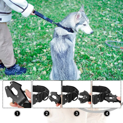 Tactical Short Dog Leash Strong Fast Clip Large Breed