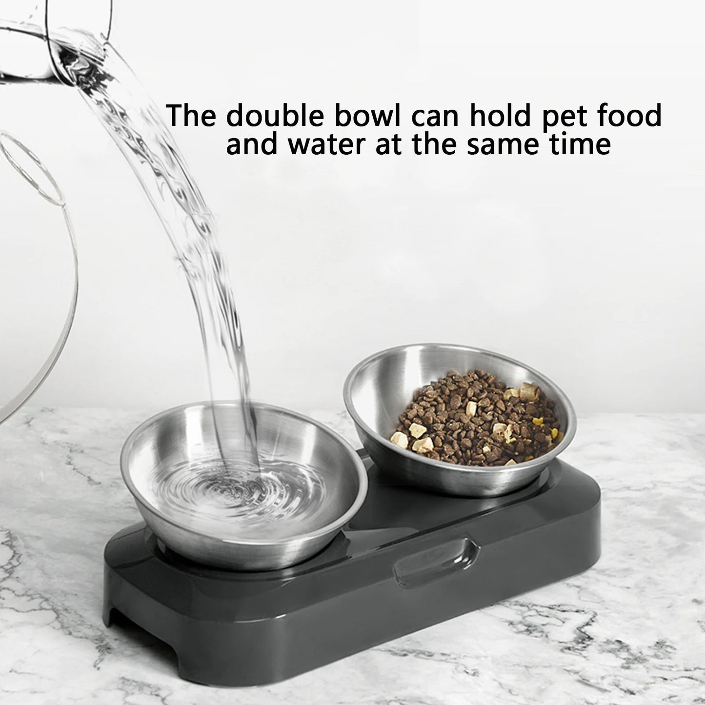 Adjustable Pet Feeder Stainless Steel Food Bowls