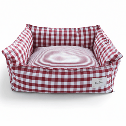 Small Plaid Pet Bed For Dogs Cats