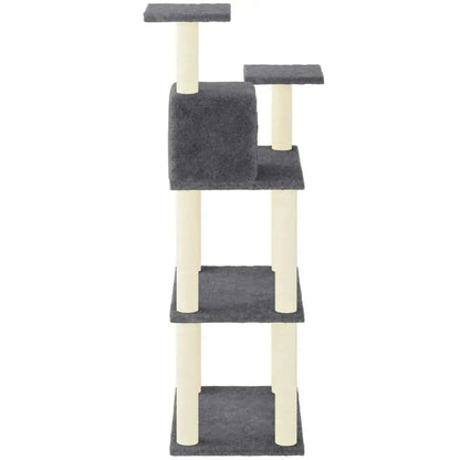 Tall Cat Tower Scratching Post with Hideout