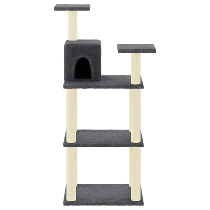 Tall Cat Tower Scratching Post with Hideout