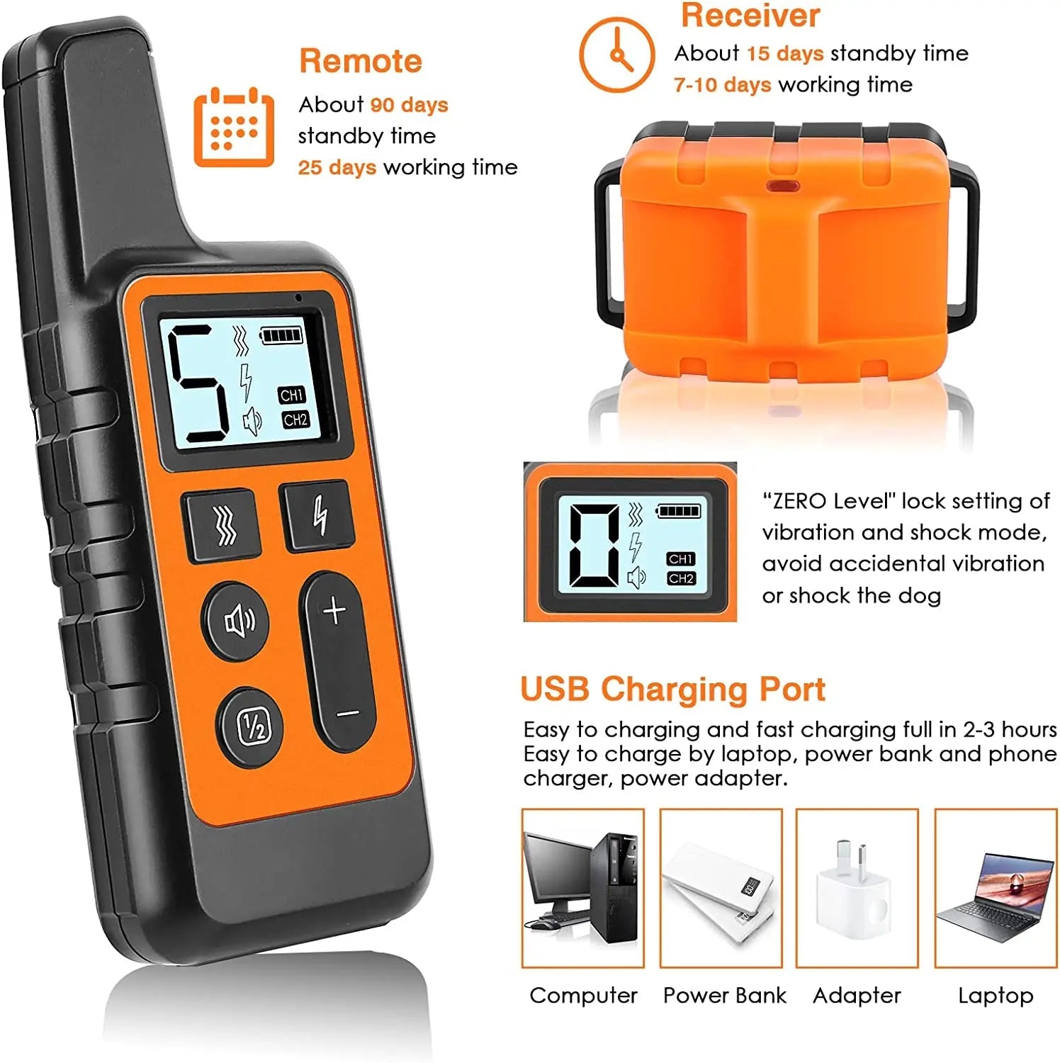 5-Level Dog Training Collar & Remote | 3 Modes up to 500m Range 7