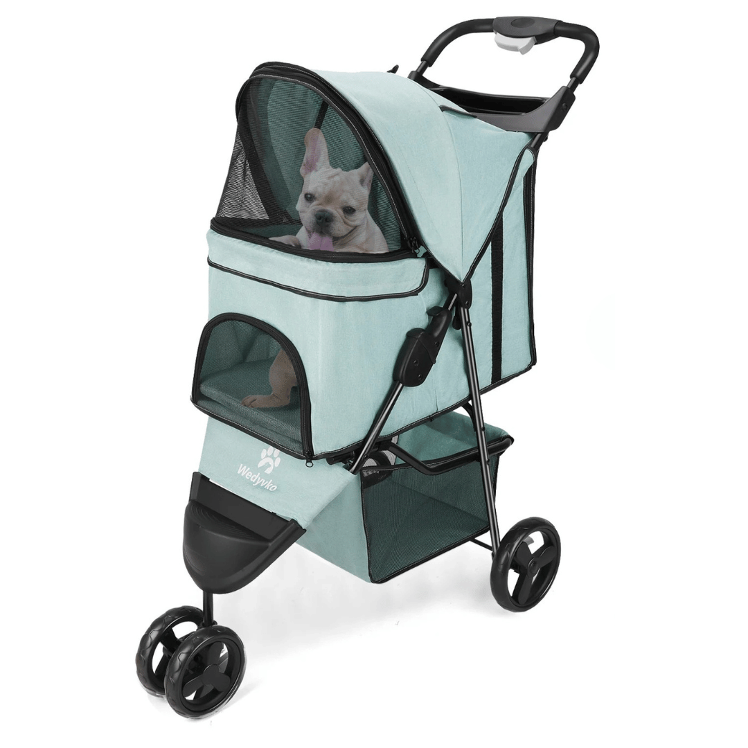 Pet Stroller Lightweight Large Storage Compartment