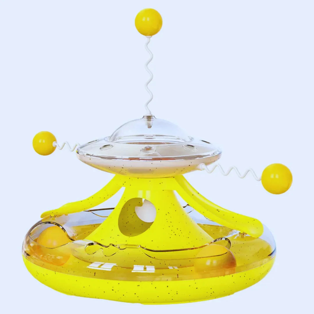Interactive Cat Toy Feather Teaser with Ball