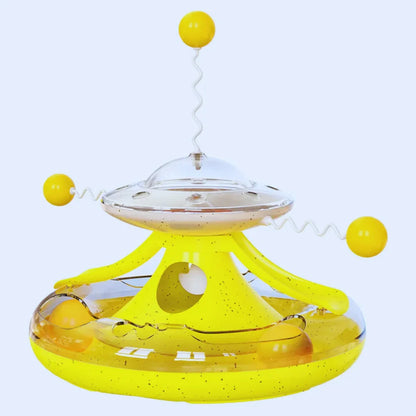 Interactive Cat Toy Feather Teaser with Ball