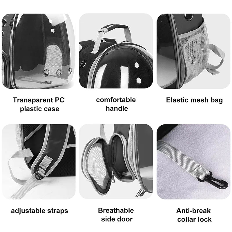Pet Carrier Backpack Breathable Clear Window