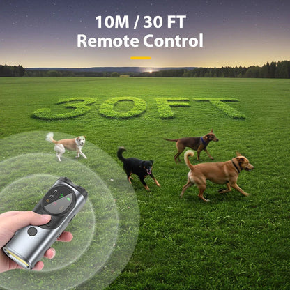 Portable Dog Trainer Ultrasonic Bark Control Flashlight