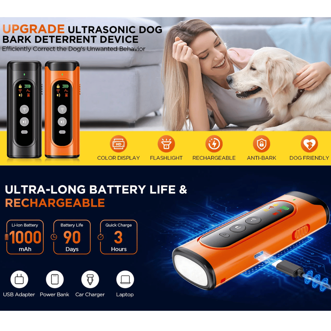 Portable Anti Bark Dog Trainer Rechargeable