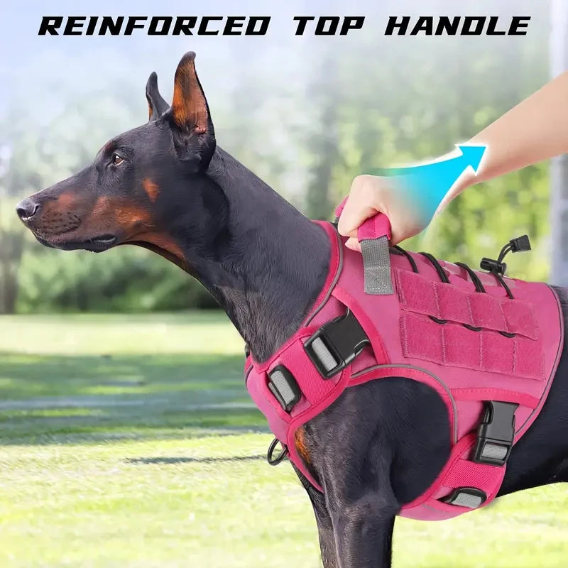 Durable Dog Harness Vest With Handle Anti Pull Clip