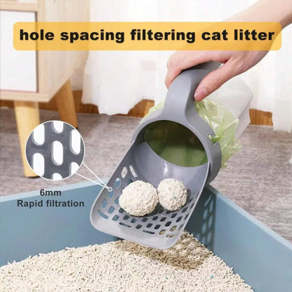 Cat Litter Scoop With Built-In Trash Can