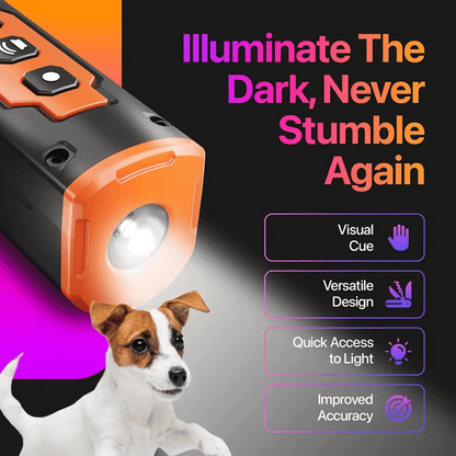 Portable Dog Trainer Ultrasonic Sound Flashing Light