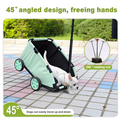 Portable Folding Pet Stroller Cart