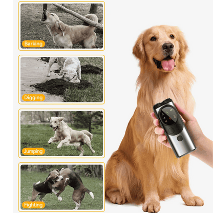 Portable Dog Trainer Ultrasonic Bark Control Flashlight