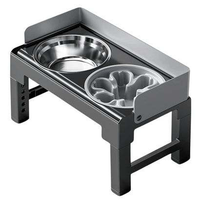 Stainless Steel Elevated Pet Feeder Slow Feed Bowl