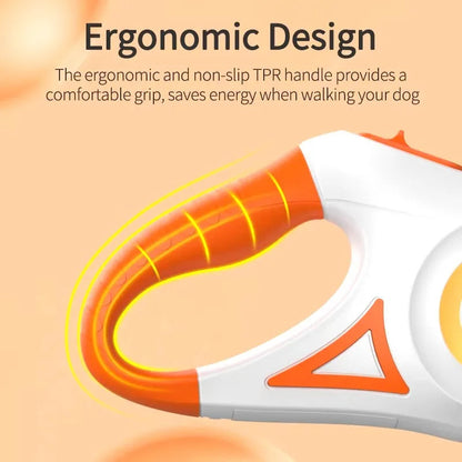Adjustable Pet Leash With Flashlight Comfort Grip
