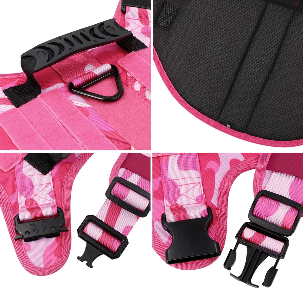 Camo Dog Harness Vest Outdoor