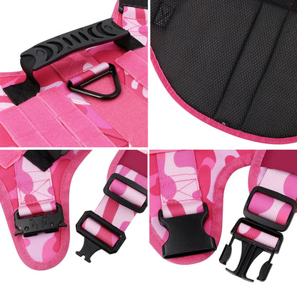Camo Dog Harness Vest Outdoor
