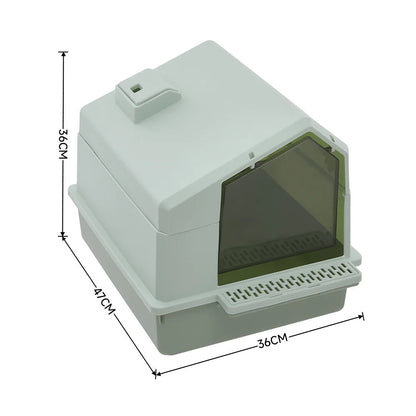 Covered Cat Litter Box Easy Clean With Scoop Included