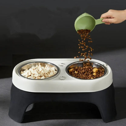 Stainless Steel Elevated Pet Feeder with Durable Bowls