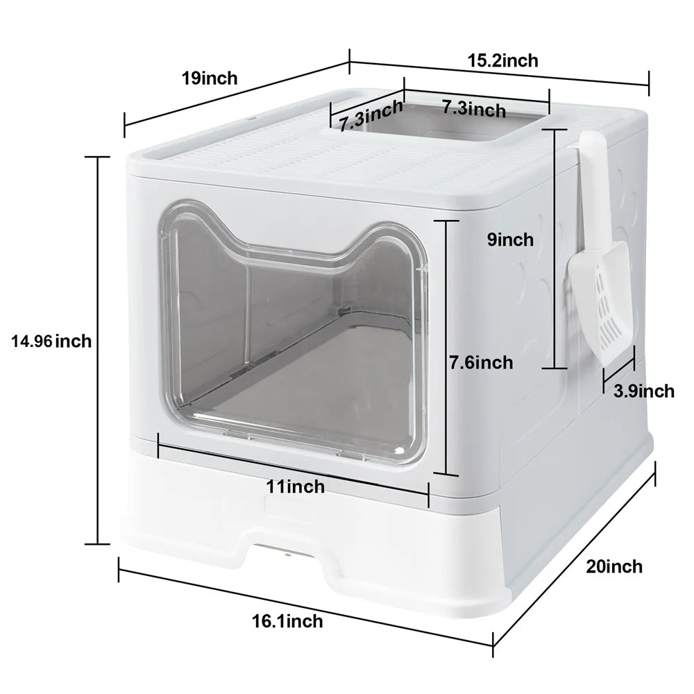 Hidden Cat Litter Box Odor Control Gray