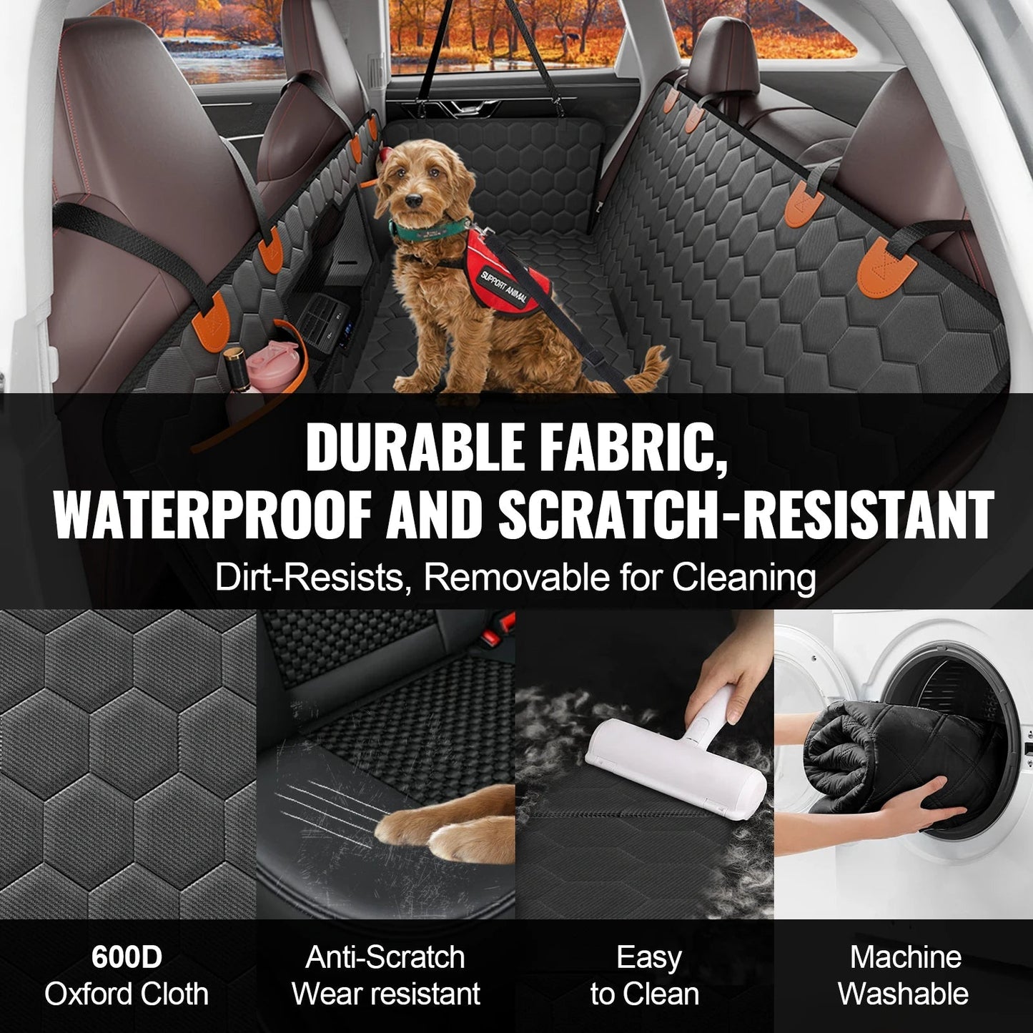 Pet Car Seat Cover Protector Full Back Durable