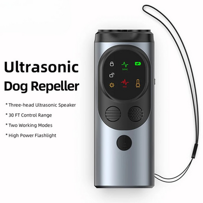 Portable Dog Trainer Ultrasonic Bark Control Flashlight