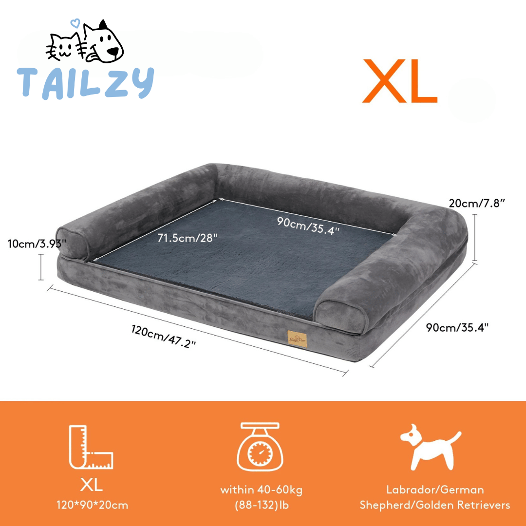 Plush Dog Bed Waterproof Pet Mattress Large