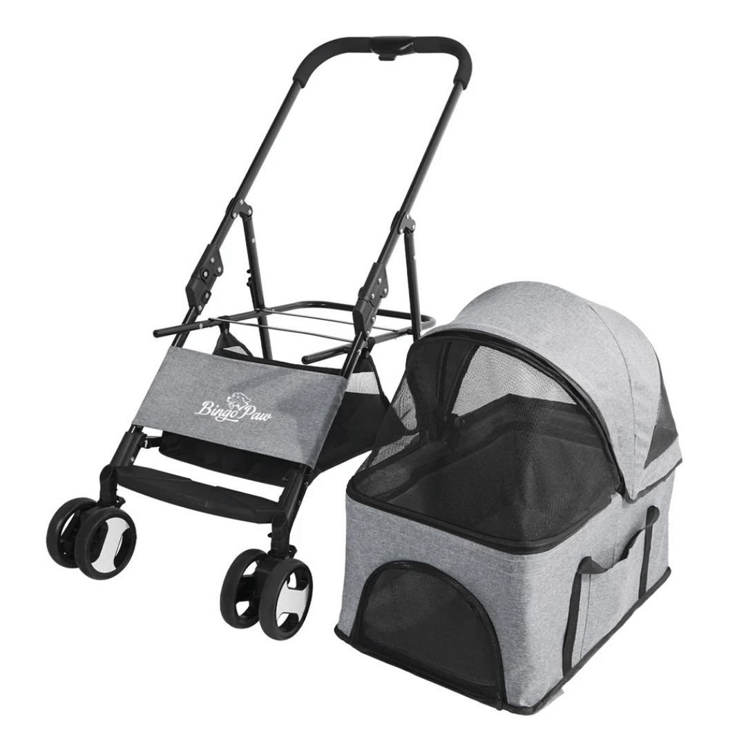 Pet Stroller Detachable Carrier Car Seat