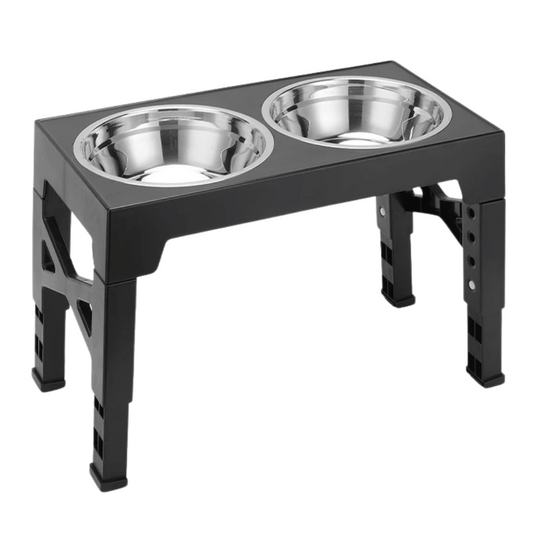 Adjustable Height Dog Feeder Metal Bowls - Pupporia