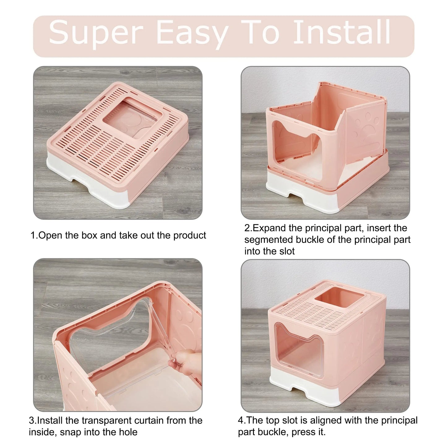 Hidden Cat Litter Box Odor Control Gray