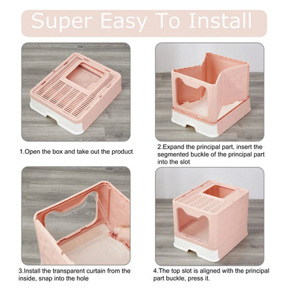 Hidden Cat Litter Box Odor Control Gray