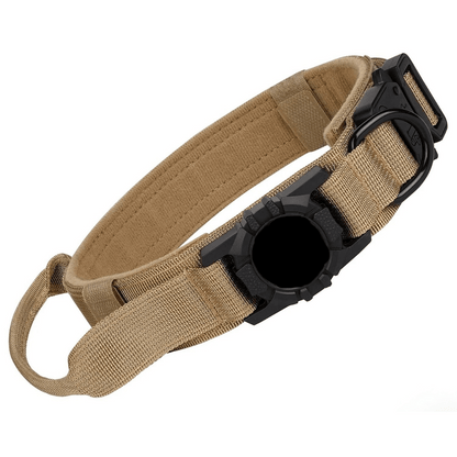 Tactical Dog Collar AirTag Holder Durable Nylon