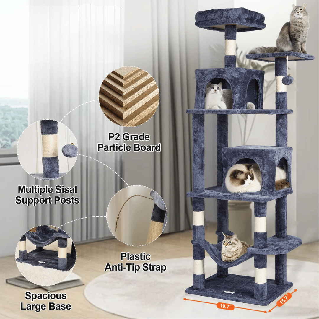 Cat Tower Multiple Levels Hammock