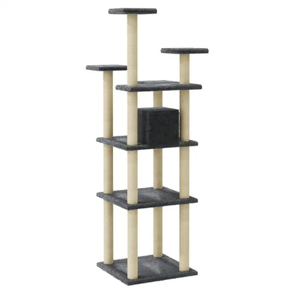 Tall Multi-Level Cat Tower with Hideaways