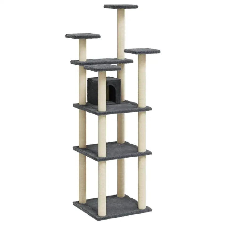 Tall Multi-Level Cat Tower with Hideaways