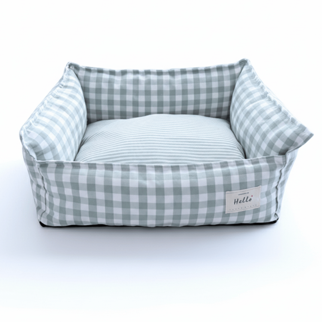 Small Plaid Pet Bed For Dogs Cats