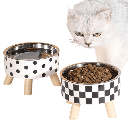 Elevated Dog Food Bowl Stainless Steel Non Slip Base - Pupporia