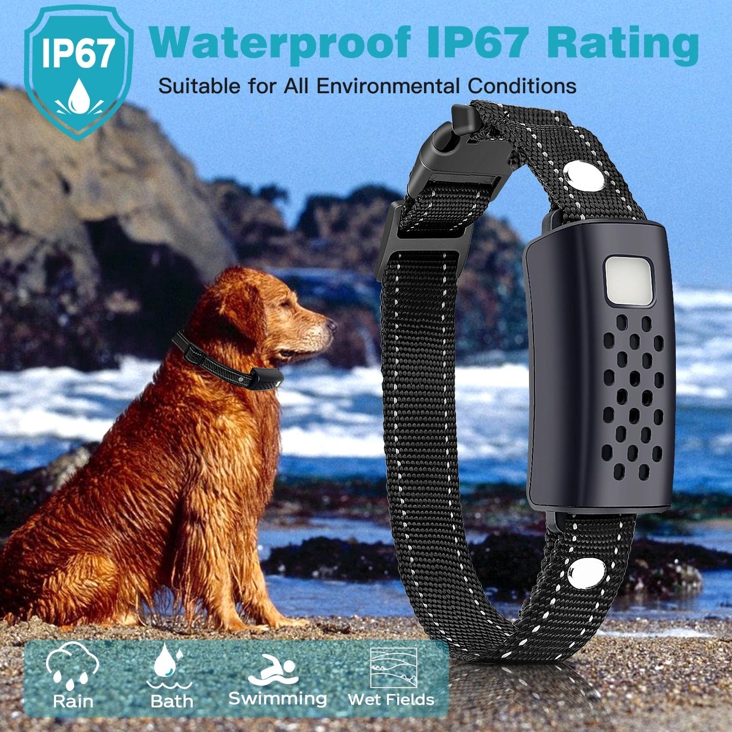 Waterproof Dog Training Collar Remote Long Range