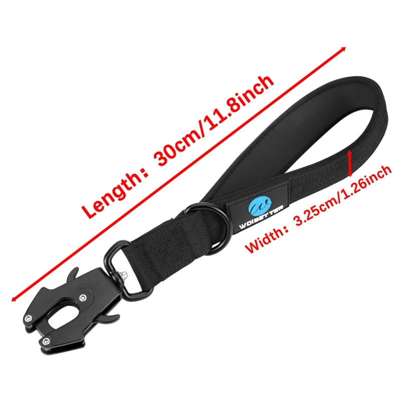 Tactical Short Dog Leash Strong Fast Clip Large Breed