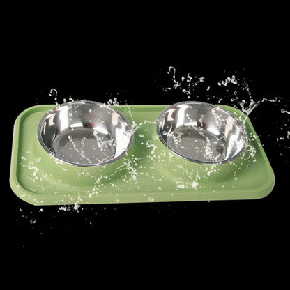 Stainless Steel Pet Food Bowls Non Slip Tray