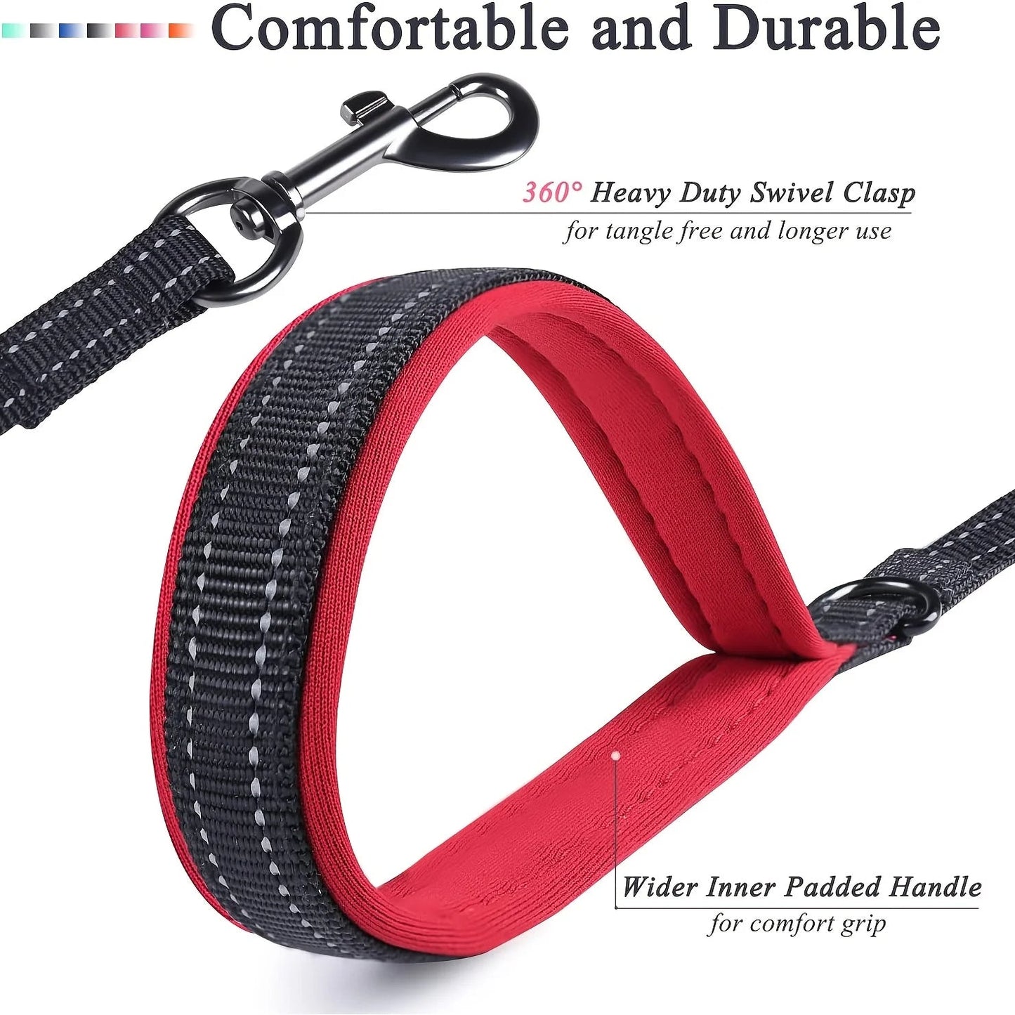 Durable Pet Leash Soft Grip Handle