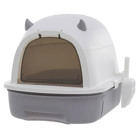 Cat Litter Box Sliding Door Easy Clean - Pupporia