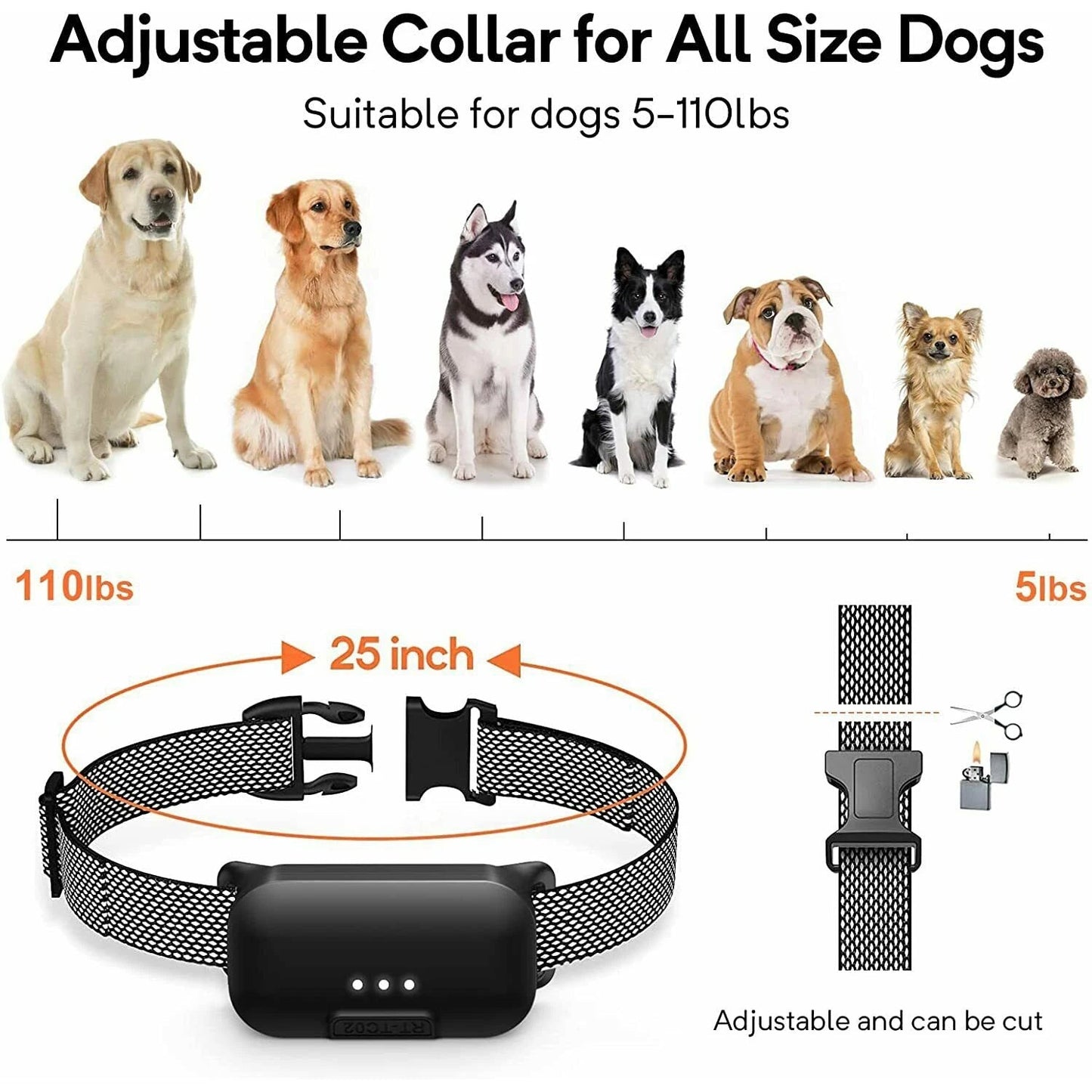 Long Range Dog Training Collar Big Screen Remote