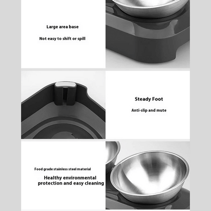 Adjustable Pet Feeder Stainless Steel Food Bowls
