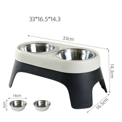 Stainless Steel Elevated Pet Feeder with Durable Bowls