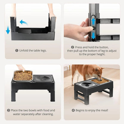 Stainless Steel Elevated Pet Feeder