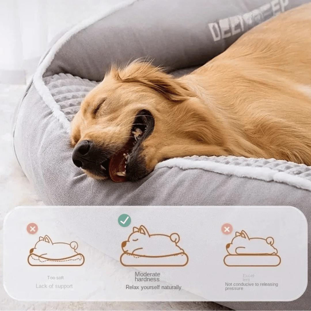 Pet Plush Dog Bed Removable Washable Cover