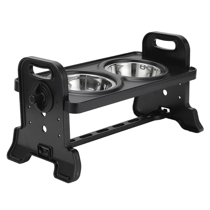 Stainless Steel Elevated Dog Feeder With Two Bowls - Pupporia
