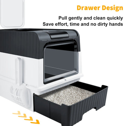 Hidden Cat Litter Box Easy Clean Tray